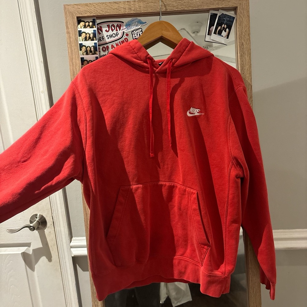 red nike hoodie